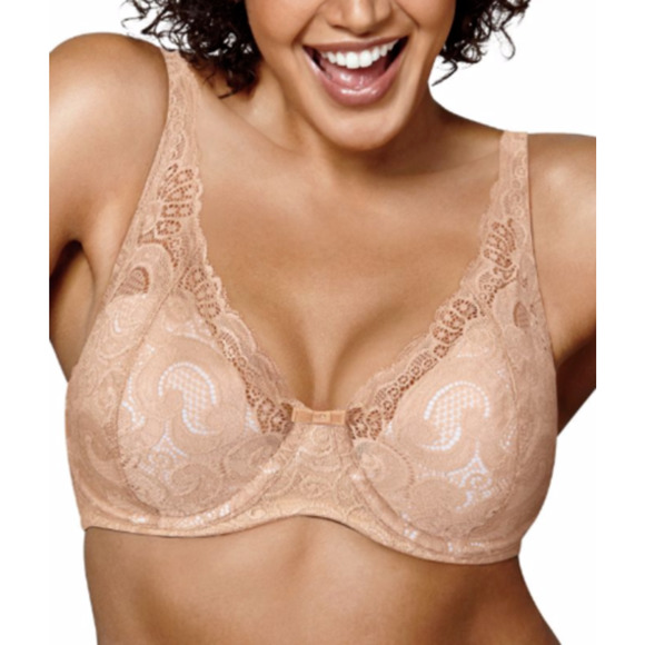 Playtex Bra‎ Love Curves Lift Lightly Lined Full-Fig 4514 Cafe 44D NWT - Picture 1 of 2